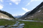 Berglandschaft in Aru, Pahalgam, Kaschmir, Indien