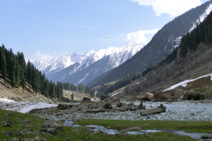 Berglandschaft in Aru, Pahalgam, Kaschmir, Indien