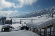 Schnee in Gulmarg Kaschmir Indien