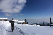 Schnee in Gulmarg Kaschmir Indien