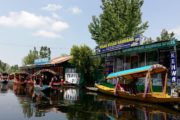 Kaschmir Rundreise - Schwimmender Markt und Shikaras auf dem Dal Lake in Srinagar, Kaschmir, Indien